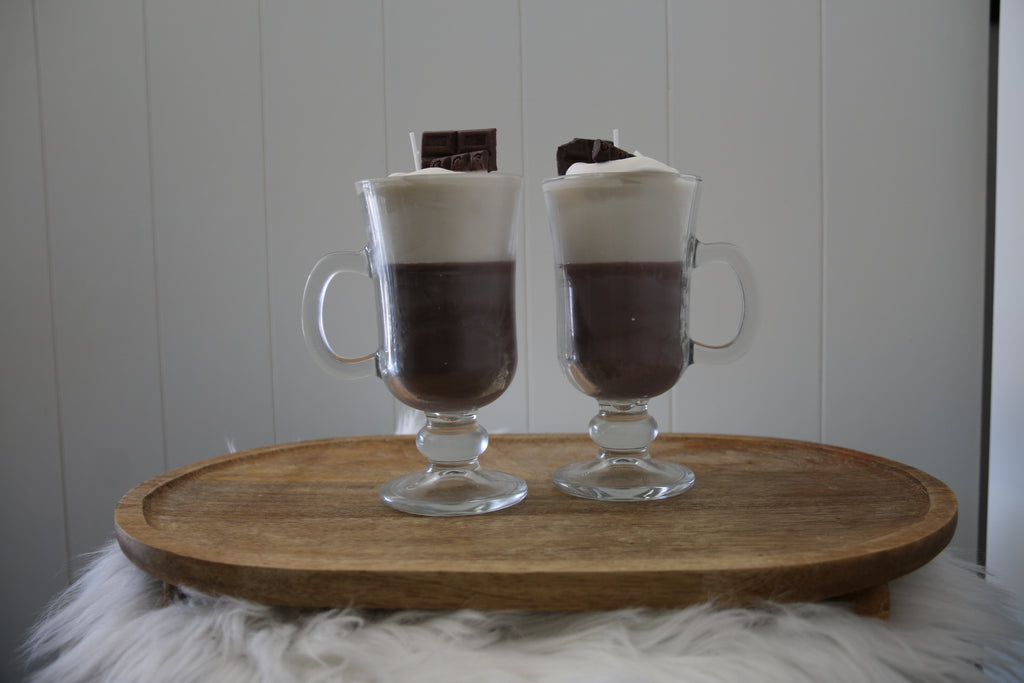 Warme chocolade melk kaars