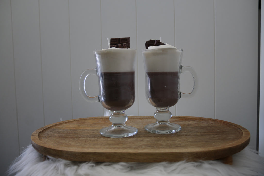 Warme chocolade melk kaars