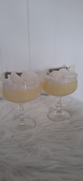 vanillepudding met een koekje( KAARS)